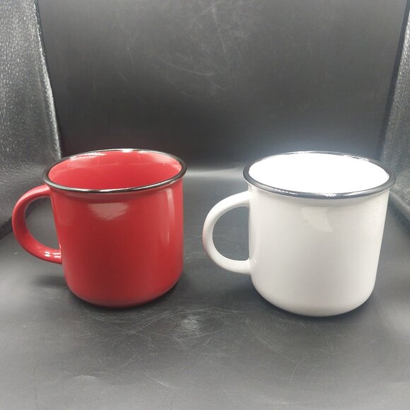 NIB 2 VERANDA MARKET Christmas Holiday NAUGHTY OR NICE 12oz MUGS Cups - Picture 4 of 6